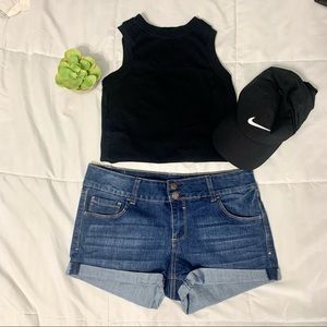 Blue Savvy Juniors Dark Denim Jean Shorts Size 11